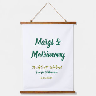 Margs and matrimony add name date bachelorette par hanging tapestry