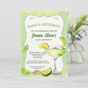 Margs and Matrimony Bachelorette Party  Invitation