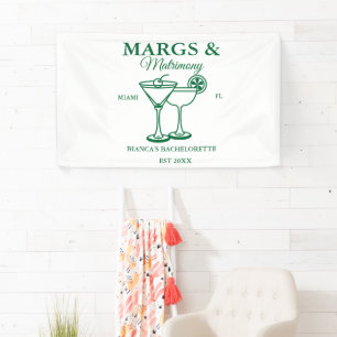Margs and Matrimony Beach Bachelorette party  Banner