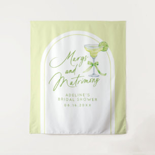 Margs And Matrimony Bridal Shower Backdrop Tapestry