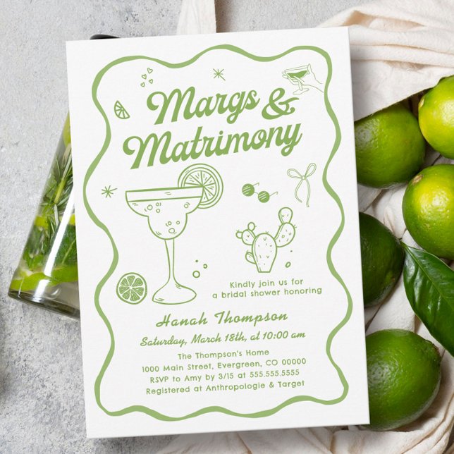 Margs and Matrimony Bridal Shower Invitation (Creator Uploaded)