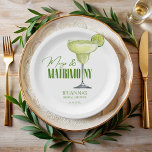 Margs and matrimony bridal shower monogrammed paper plate<br><div class="desc">Margs and matrimony bridal shower monogrammed paper plates template,  cocktails bridal shower personalized paper plates,  margarita glass printed plates,  cocktail glass personalized table decor ,  cocktail with lime bridal shower personalized party supplies</div>