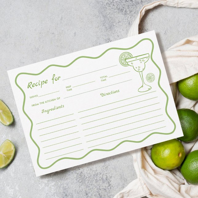 Margs and matrimony bridal shower Recipe Card (Creator Uploaded)