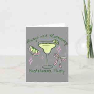Margs And Matrimony Funny Bachelorette 2-Sided Card