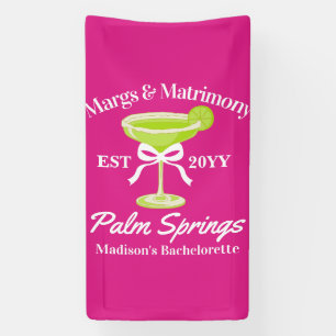 Margs and Matrimony Margaritas Bachelorette Party Banner
