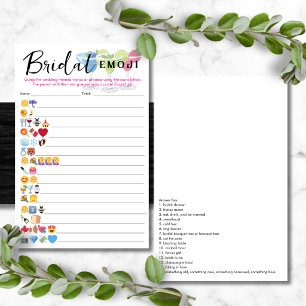 Margs & Matrimony Bridal Emoji Answers Included Flyer