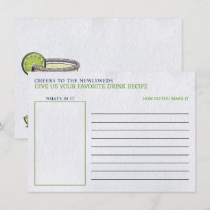 Margs & Matrimony Bridal Shower Drink Recipe Enclosure Card