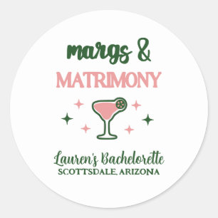 Margs & Matrimony Classic Round Sticker