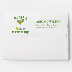 Margs & Matrimony cocktail lime green bachelorette Envelope