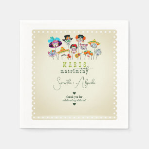 Margs & Matrimony Fiesta Mexican Couples Shower Napkin