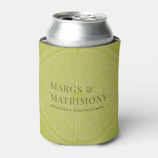 Margs & Matrimony Lime Green Bachelorette Party Can Cooler