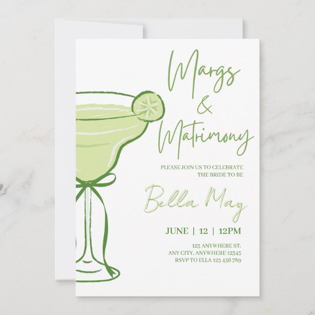 Margs & Matrimony Party Invitations  (Front)