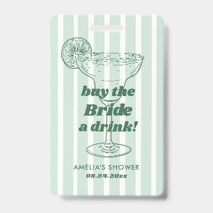 Margs & Matrimony Retro Bachelorette Bridal Shower Badge