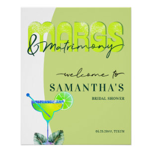 Margs Matrimony Tequila Bridal Shower Bach Welcome Poster