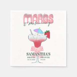 Margs Matrimony Tequila Bridal Shower Bachelorette Napkin