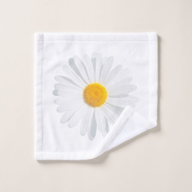 marguerite blanche (Gant de toilette)