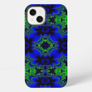Marguerite , Daisies flowers in blue green black iPhone 13 Case