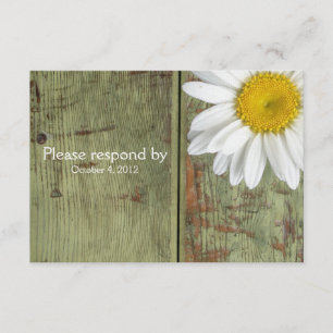 Marguerite de pays et bois RSVP de grange avec