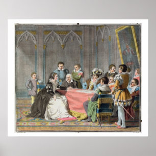 Marguerite de Valois (1553-1615) in front of the S Poster