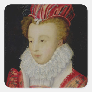 Marguerite de Valois  c.1572 Square Sticker