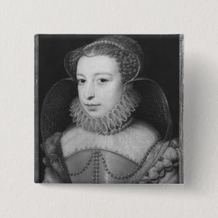 Marguerite de Valois Queen of Navarre 2 Inch Square Button