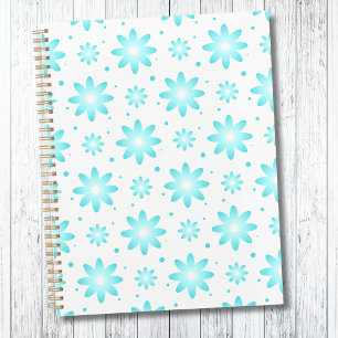 Marguerite délicate blanche et turquoise, point mo