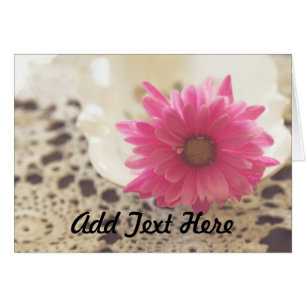 Marguerite et dentelle roses