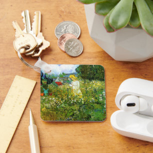 Marguerite Gachet in Garden by Vincent van Gogh Keychain