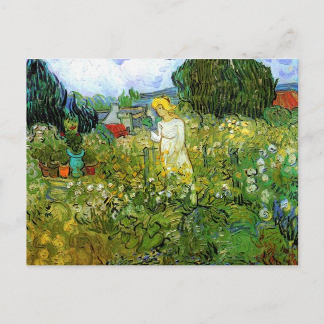 Marguerite Gachet in Garden by Vincent van Gogh Postcard (Front)