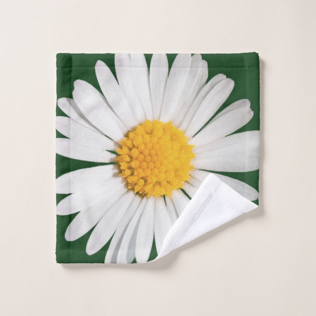 Marguerite gaie et lumineuse (Gant de toilette)