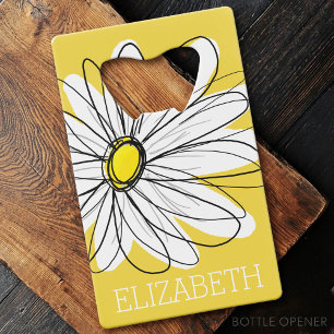 Marguerite lunaire jaune et blanc avec texte perso
