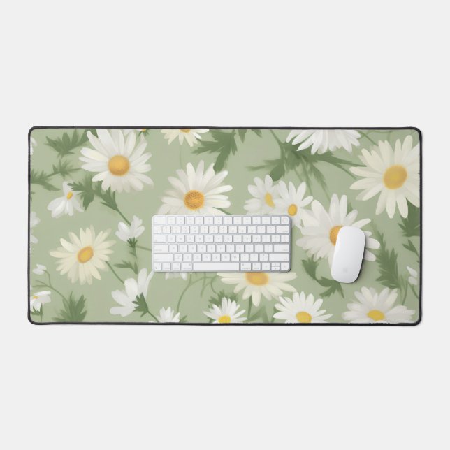 Marguerites blanches sur vert (Clavier et souris)