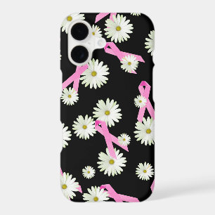 Marguerites et rubans roses