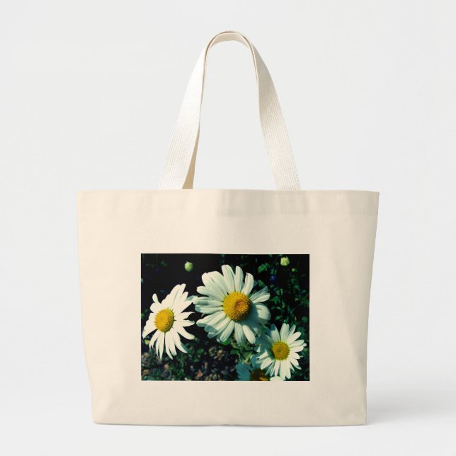 Marguerites Large Tote Bag (Front)