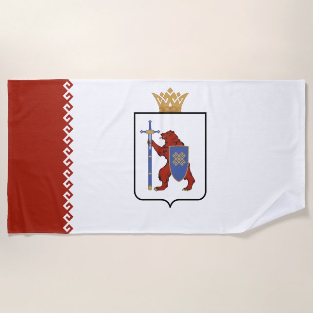 Mari El Flag Beach Towel (Front)
