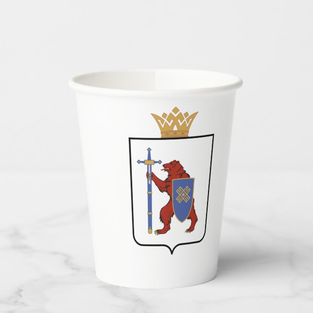 Mari El Flag Paper Cups (Left)