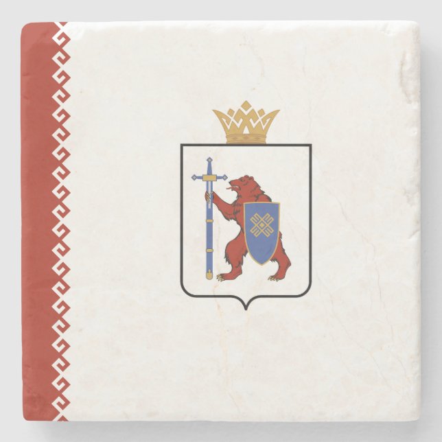 Mari El Flag Stone Coaster (Front)