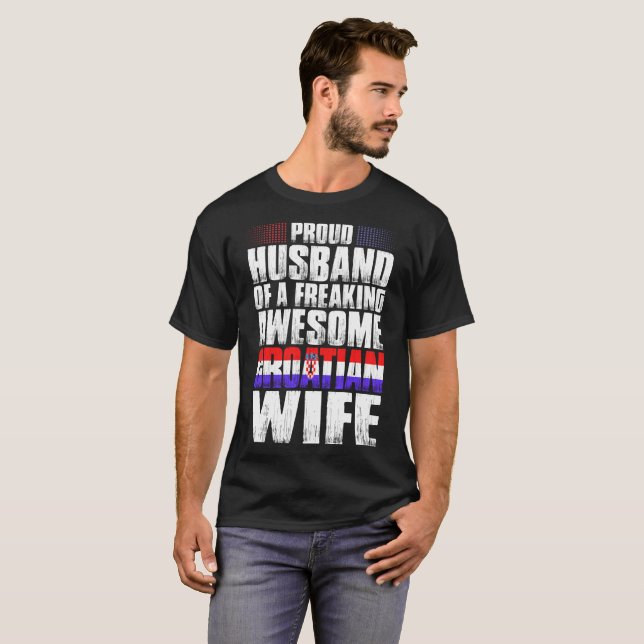 Mari fier de T-shirt croate impressionnant (Devant entier)