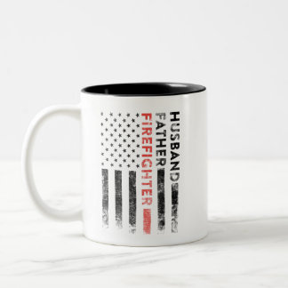 Mari, père, pompier Mince Mug de la Ligne Rouge