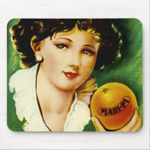 Mari Pi Oranges Mouse Pad