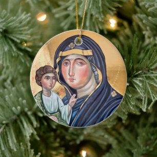 Maria Advocata Nostra Ceramic Ornament