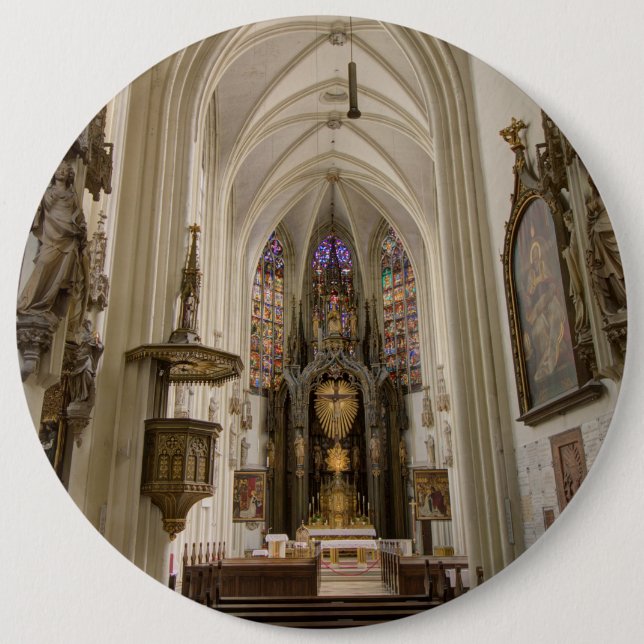 Maria Am Gestade, Wien Österreich 6 Inch Round Button (Front)