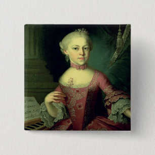 Maria-Anna Mozart, called 'Nannerl' 2 Inch Square Button