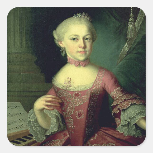 Maria-Anna Mozart, called 'Nannerl' Square Sticker (Front)
