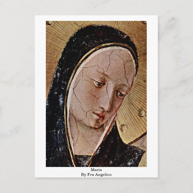 Maria By Fra Angelico Postcard (Front)