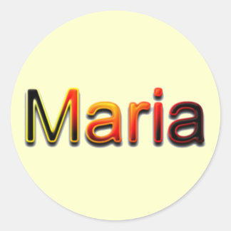 Maria Classic Round Sticker