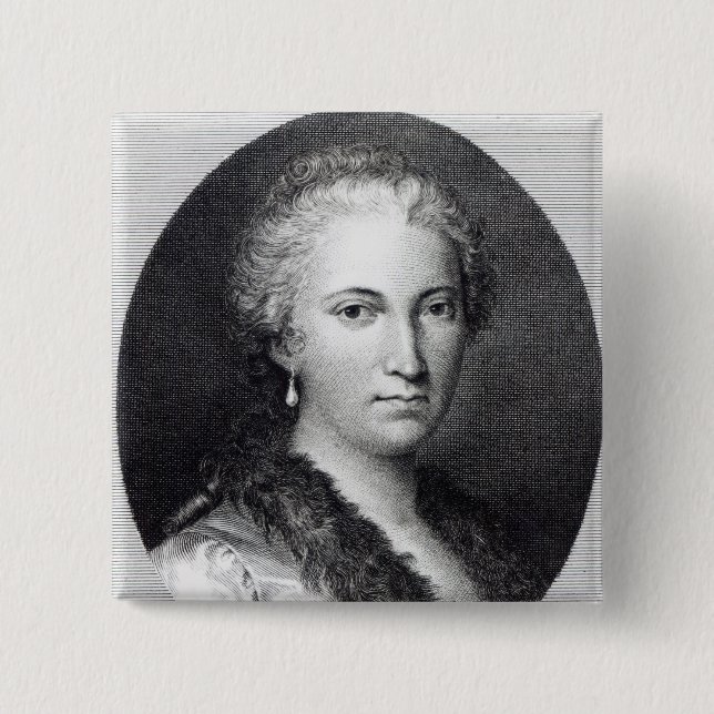 Maria Gaetana Agnesi 2 Inch Square Button (Front)