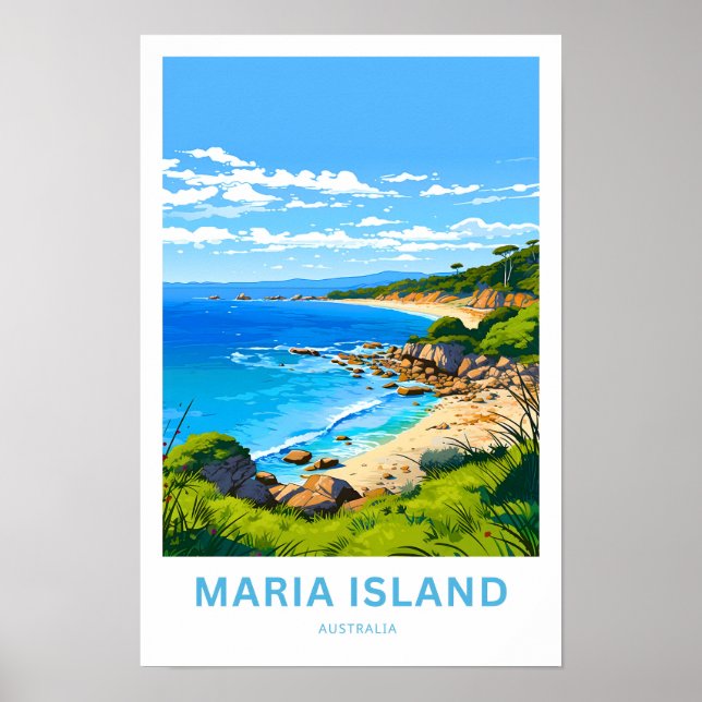Maria Island Australia Travel Print (Front)