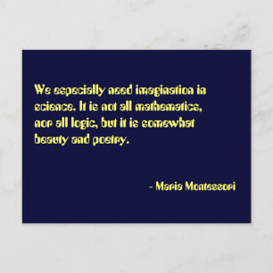 Maria Montessori Citation No 7 Carte postale