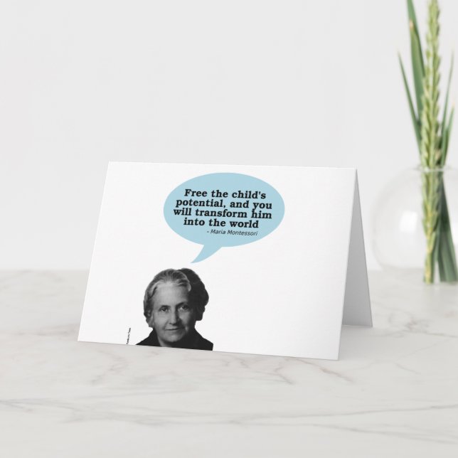 maria montessori quote card (Front)